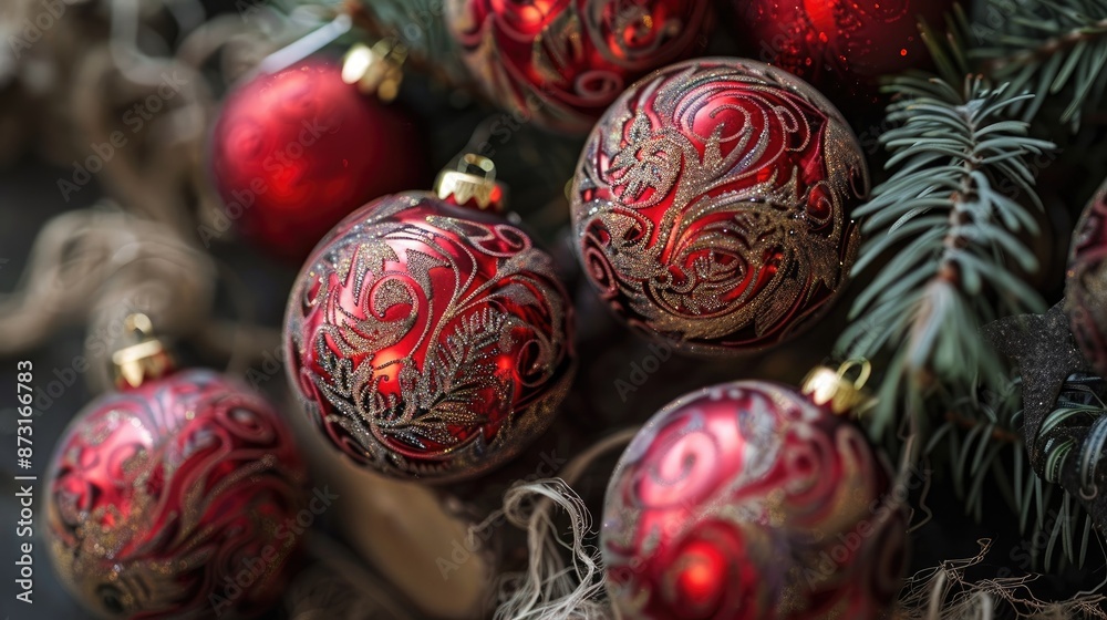 Scarlet holiday ornaments Scarlet holiday ornaments
