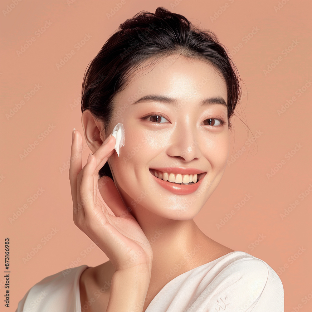 Asian Model, model, beauty session, skin care product, clean face, Asian Model, model, beauty session, skin care product, clean face,