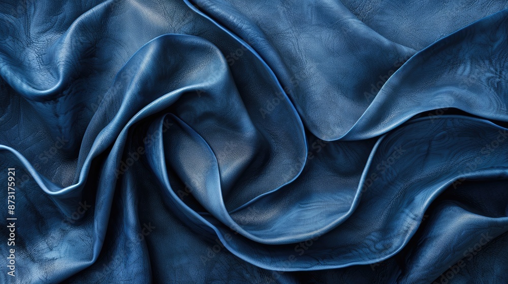 Blue leather undulations Blue leather undulations