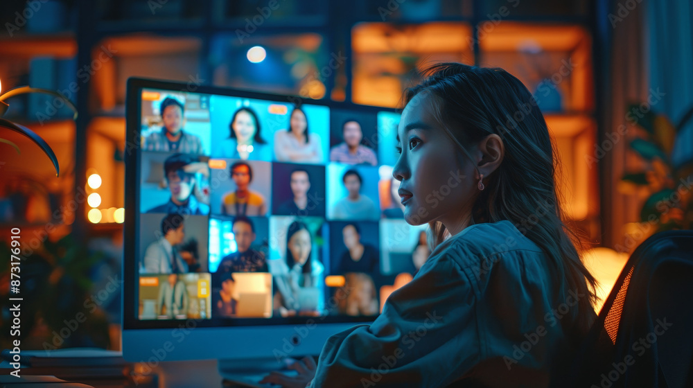 A person watching TV at home or in the city with a focus on technology, communication, and digital concepts A person watching TV at home or in the city with a focus on technology, communication, and digital concepts