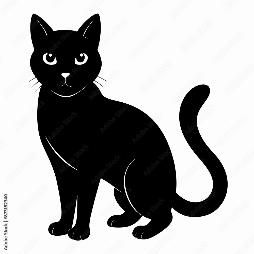 halloween cat black vector silhouette halloween cat black vector silhouette