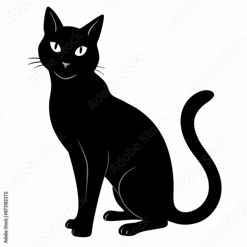 Wallpaper Mural halloween cat black vector silhouette Torontodigital.ca