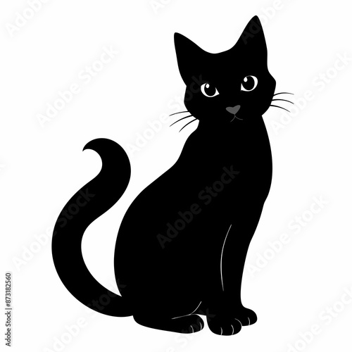 halloween cat black vector silhouette