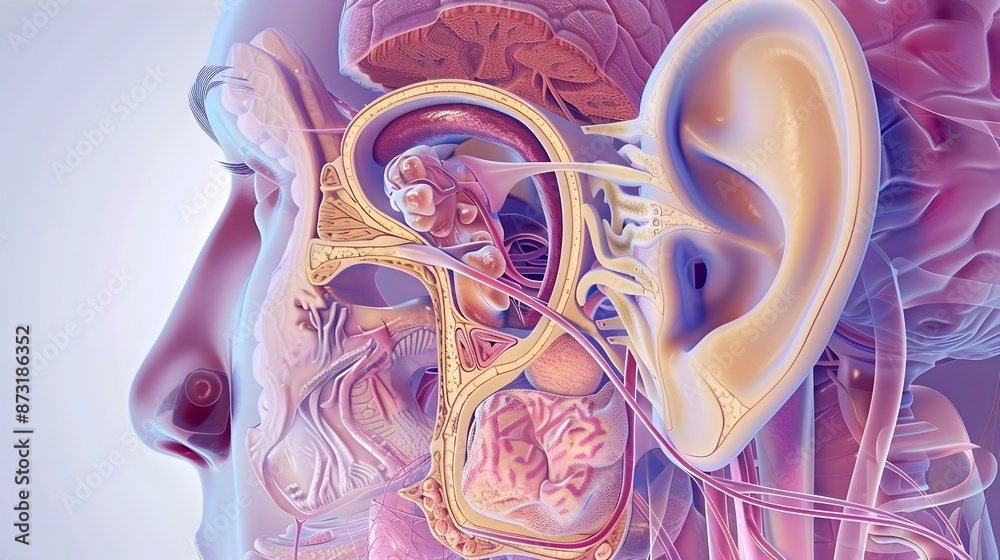 Diagram of Common Inner Ear Disorders for Medical Reference and ...