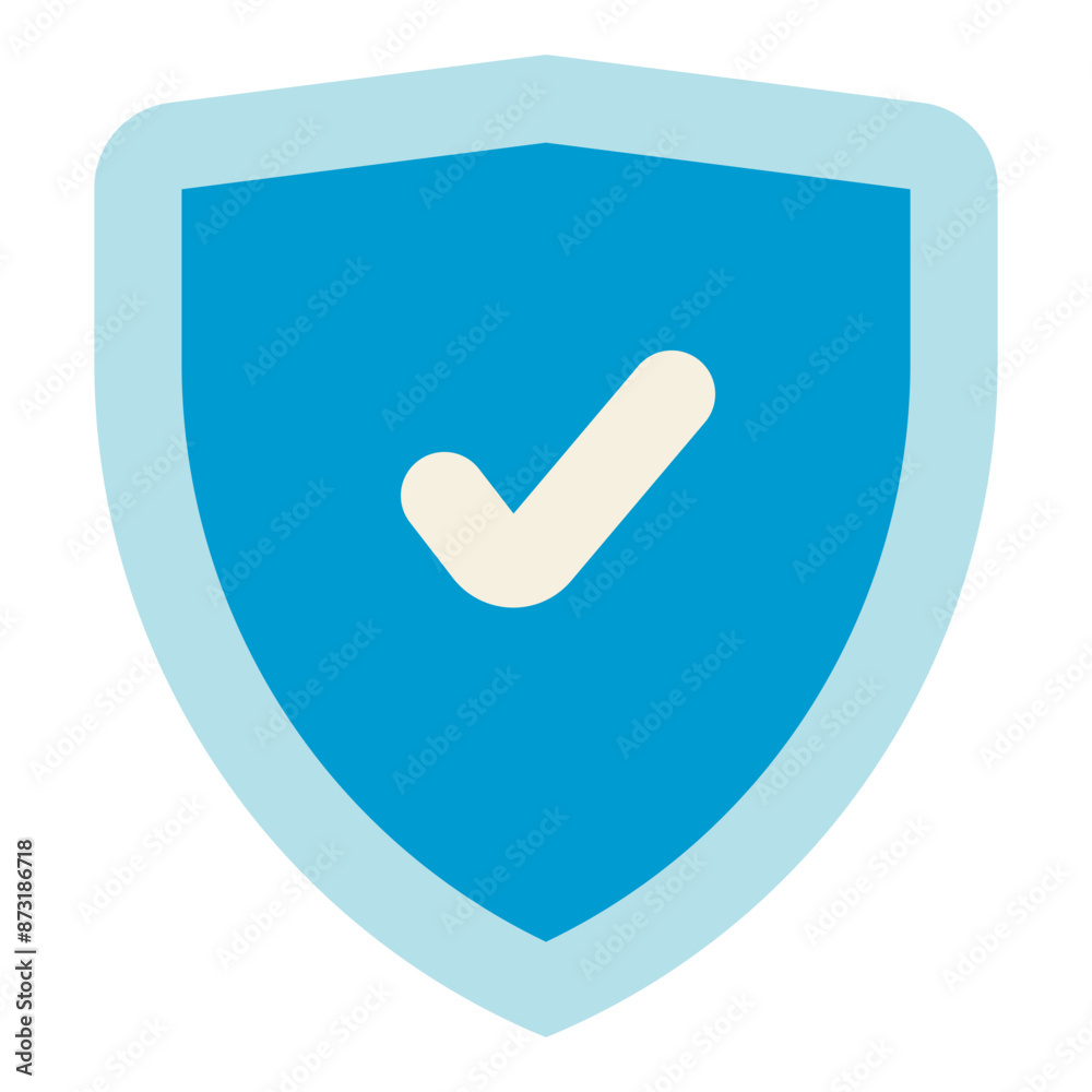 protection shield with check mark sign flat icon protection shield with check mark sign flat icon