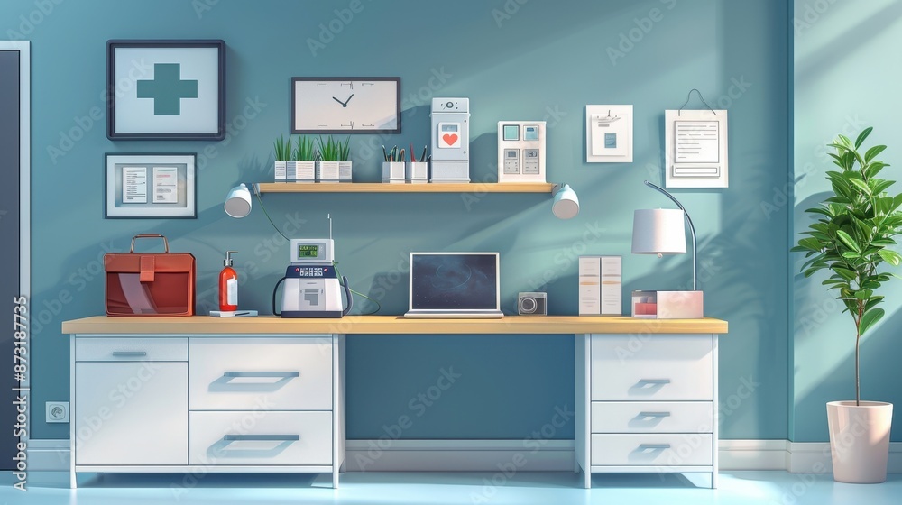 This close-up captures advanced medical technology and data analysis through a doctor using a digital tablet with a futuristic interface.
This close-up captures advanced medical technology and data analysis through a doctor using a digital tablet with a futuristic interface.