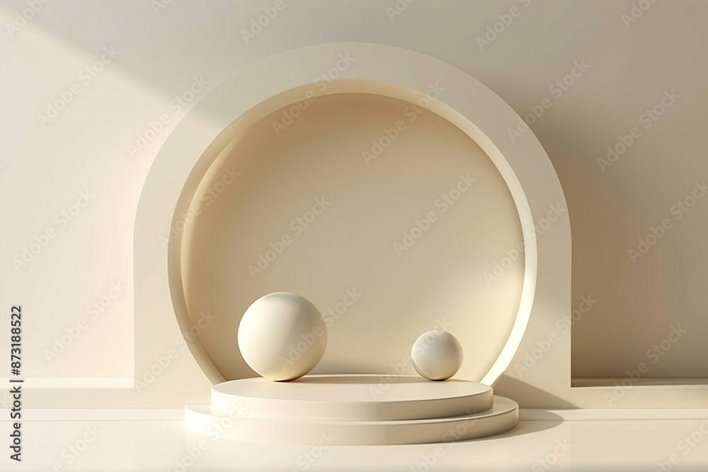Abstract geometry podium for product presentation Abstract geometry podium for product presentation