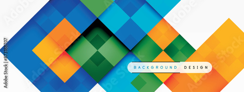 Dynamic colorful squares background. Vector Illustration For Wallpaper, Banner, Background, Card, Book Illustration, landing page