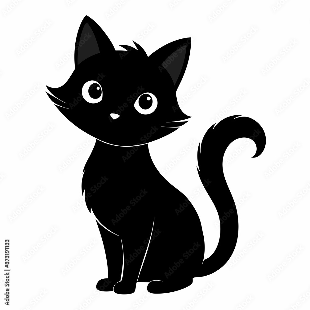 mini cat black vector silhouette mini cat black vector silhouette