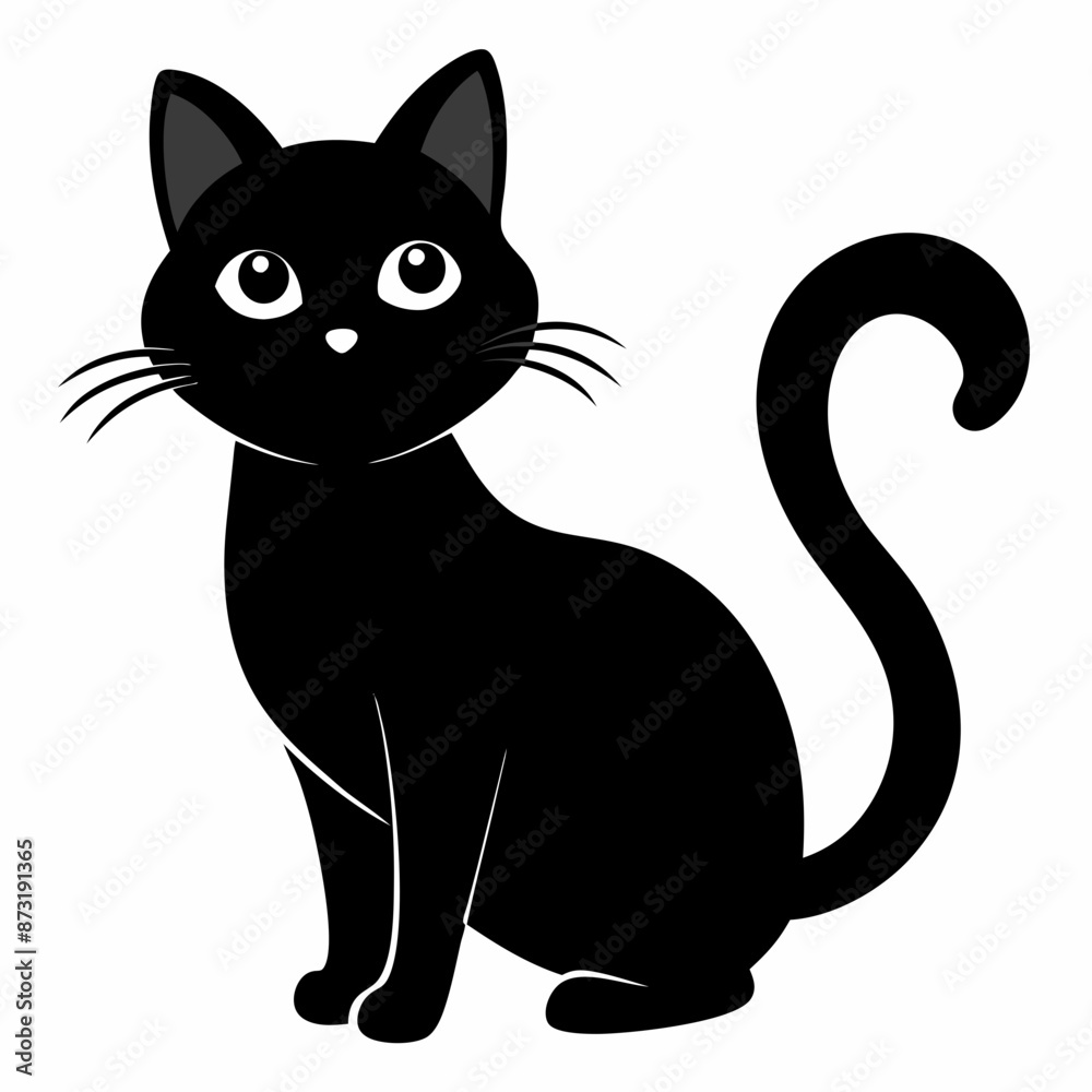 mini cat black vector silhouette mini cat black vector silhouette