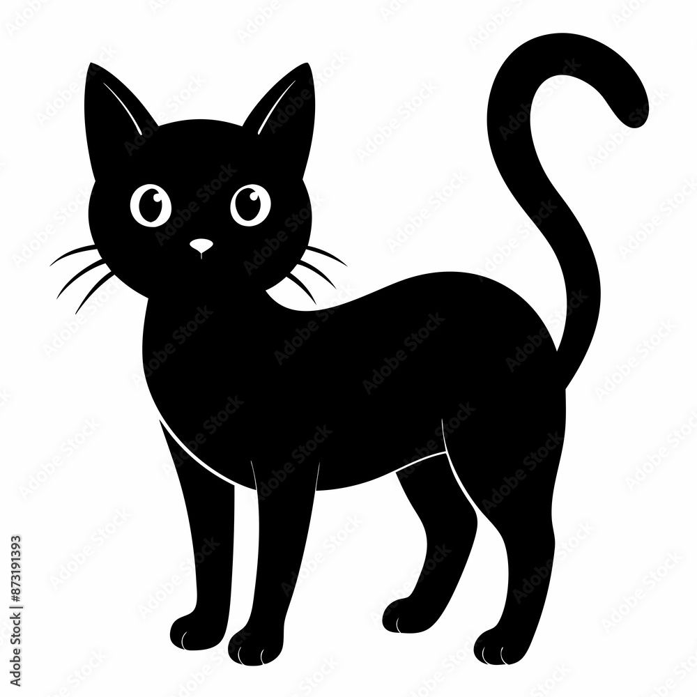 mini cat black vector silhouette mini cat black vector silhouette