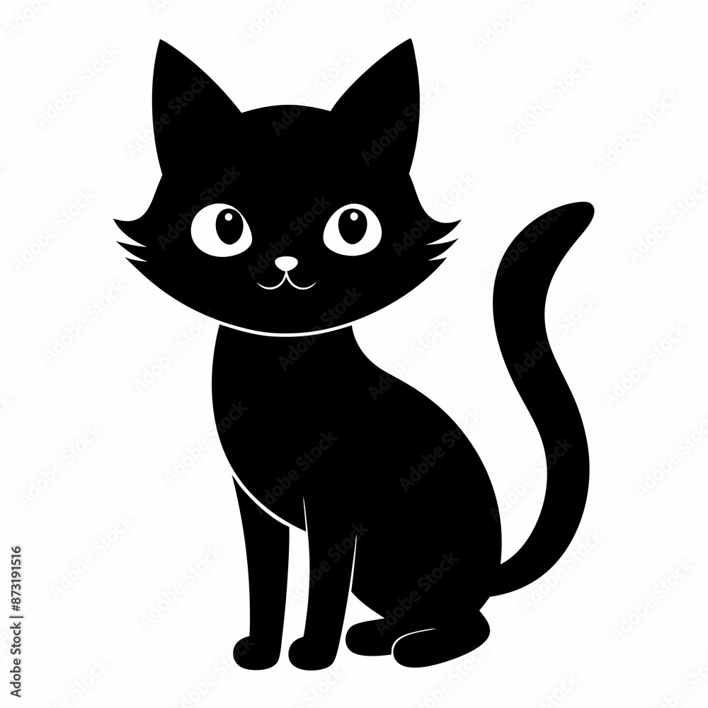 mini cat black vector silhouette mini cat black vector silhouette