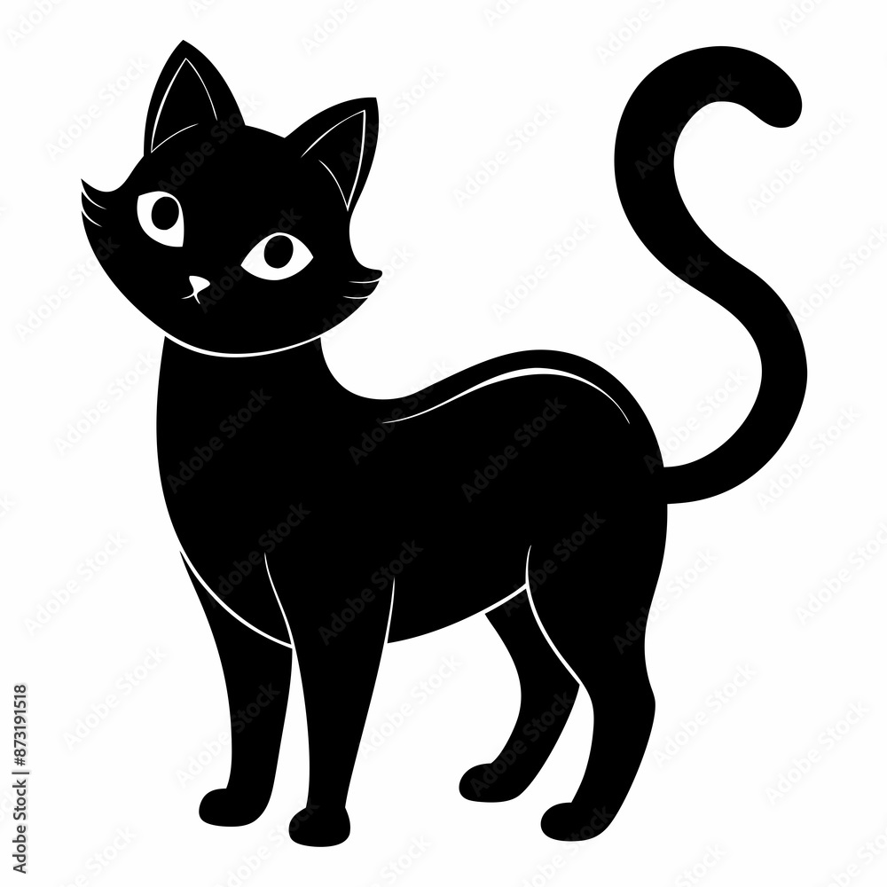 mini cat black vector silhouette mini cat black vector silhouette
