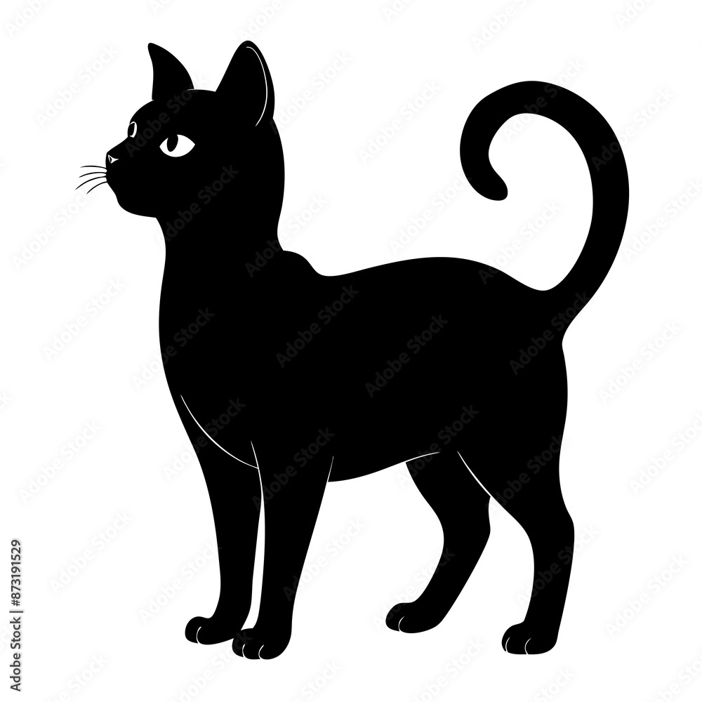 mini cat black vector silhouette mini cat black vector silhouette