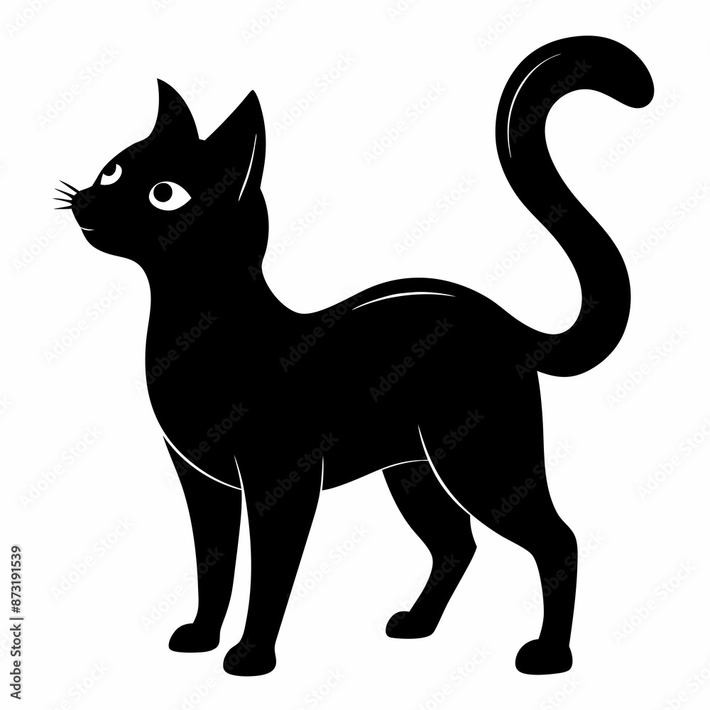 mini cat black vector silhouette mini cat black vector silhouette