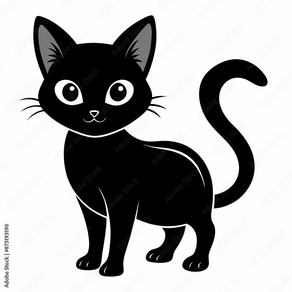 mini black cat vector mini black cat vector
