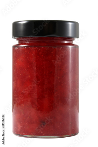 a jar of strawberry jam