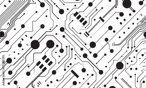 seamless music vector background . musical electronic pattern illustration