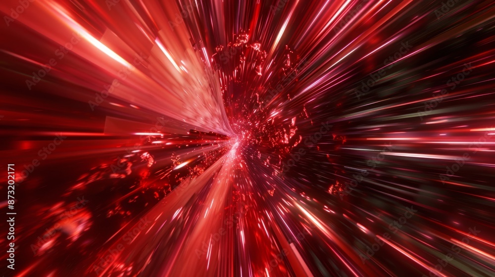 Amidst the chaos and speed a red particle manages to maintain a steady lead. Amidst the chaos and speed a red particle manages to maintain a steady lead.