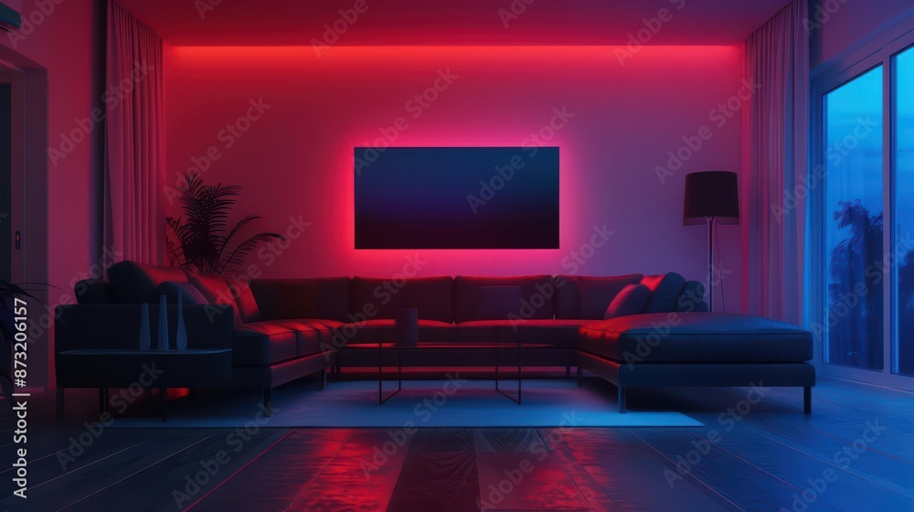 A hightech smart home system adapts to summer by using enchanted cooling charms and supernatural lighting that mimics the soothing glow of a magical sunset A hightech smart home system adapts to summer by using enchanted cooling charms and supernatural lighting that mimics the soothing glow of a magical sunset