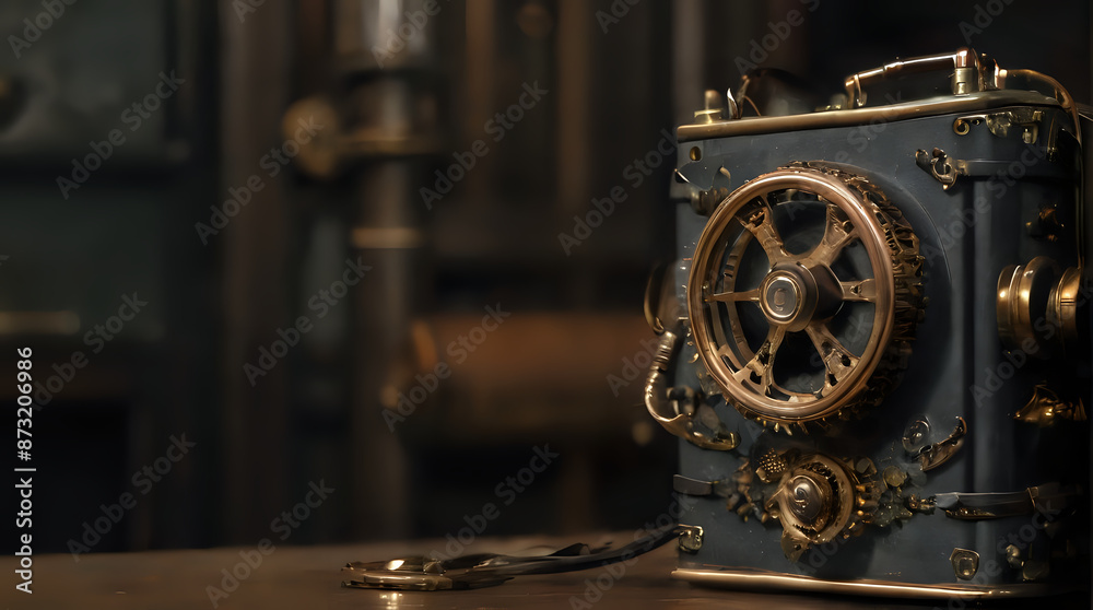 Fototapeta premium a clock that is sitting on a table