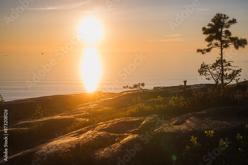 Fototapeta Naklejka Na Ścianę i Meble -  sunset at the beach. Fäboda, Finland