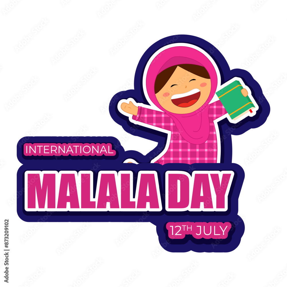 Vector illustration of International Malala Day on transparent background Vector illustration of International Malala Day on transparent background