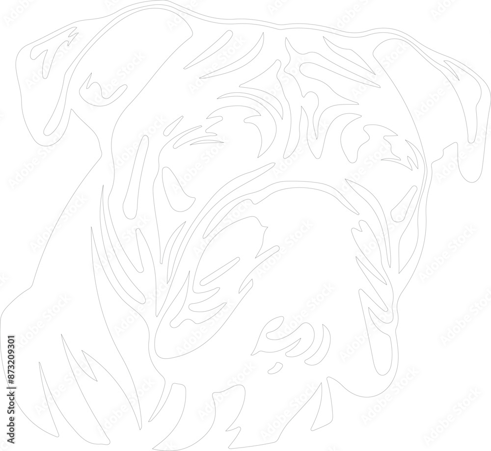 Fototapeta premium English Bulldog outline