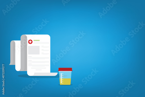 urine test for medical and healthcare. Illustration for websites, landing pages, mobile applications, posters and banners