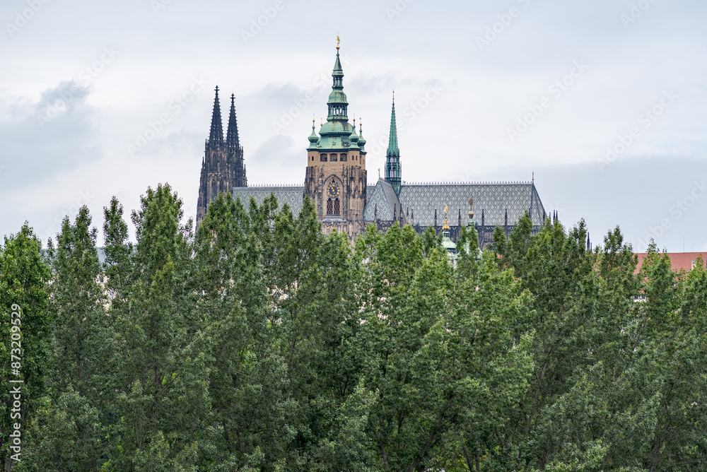 Cityscape view of Prague castle and Mala strana in Prague, capital of Czech republic Cityscape view of Prague castle and Mala strana in Prague, capital of Czech republic