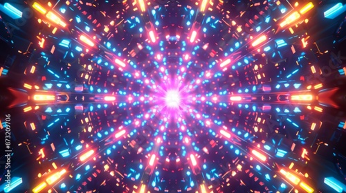 The pattern of light created by the night light resembles a mesmerizing kaleidoscope captivating to the eye.