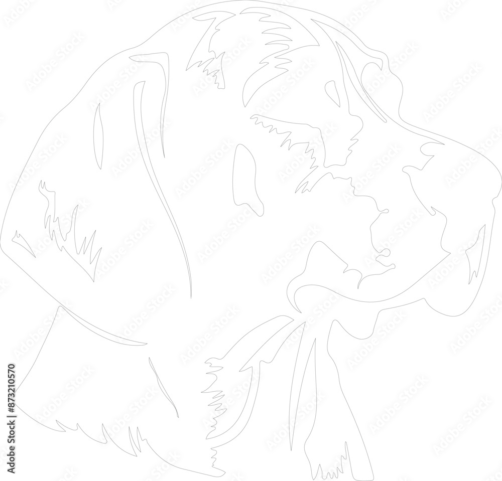 Fototapeta premium English Foxhound outline