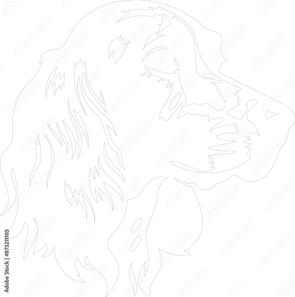 English Setter outline English Setter outline