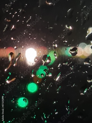 rainy window lights