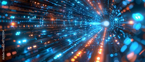 Wallpaper Mural Technology background showing high-speed data transfer. Torontodigital.ca