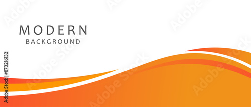 Abstract orange  banner background design and graphic banner pattern background template with dynamic wave shapes	