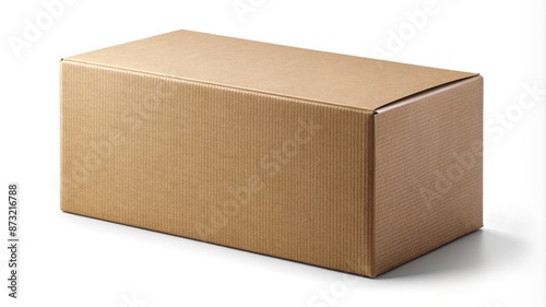 Realistic cardboard packaging box mockup. illustration isolated on white background. Can be use for medicine, food, cosmetic and other. Ready for your presentation. 
