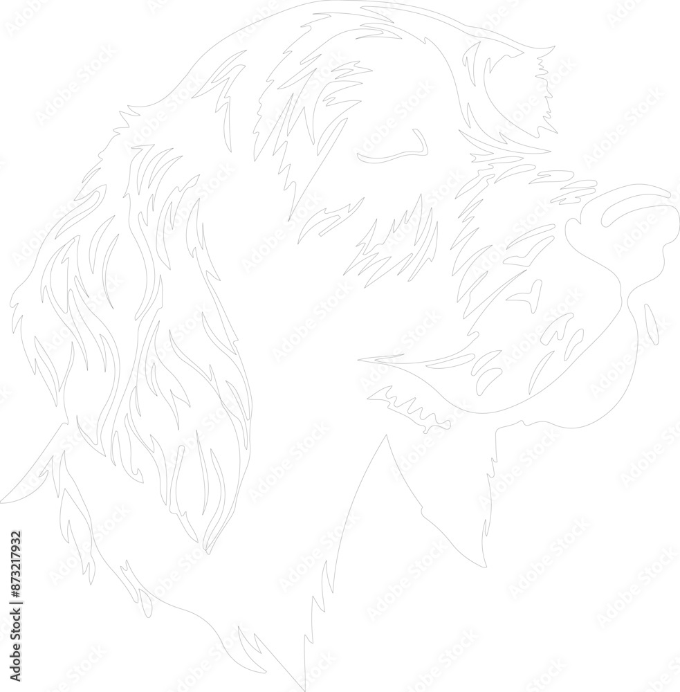 Fototapeta premium German Wirehaired Pointer outline