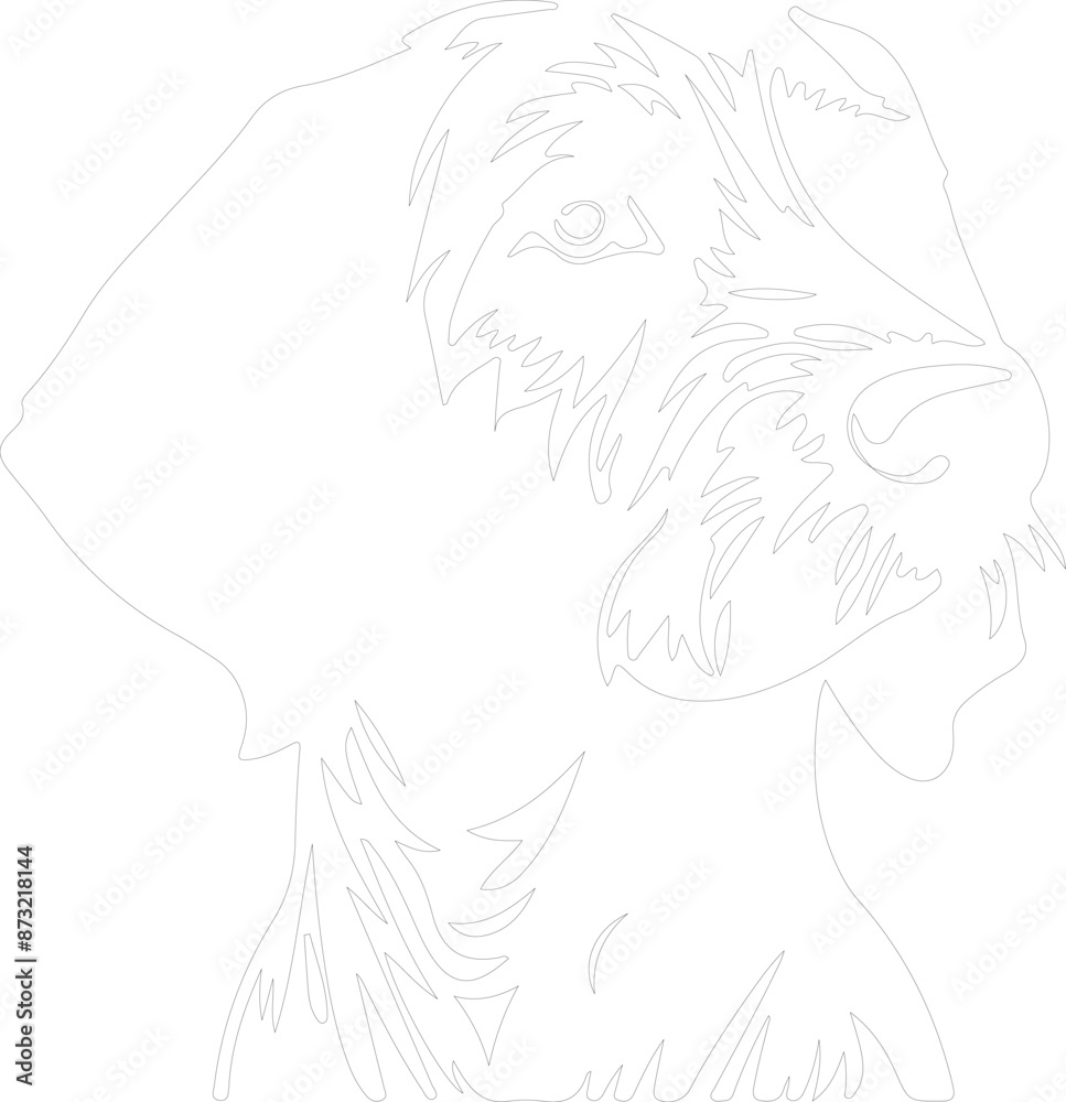 German Wirehaired Pointer outline German Wirehaired Pointer outline