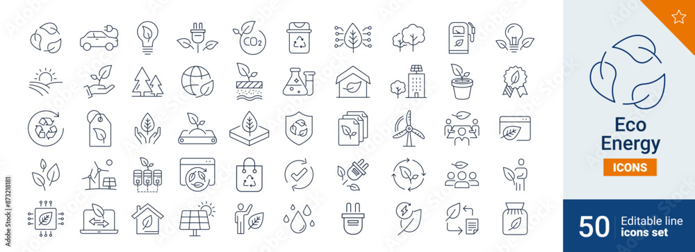 Eco icons Pixel perfect. Ecology, nature, home, ..