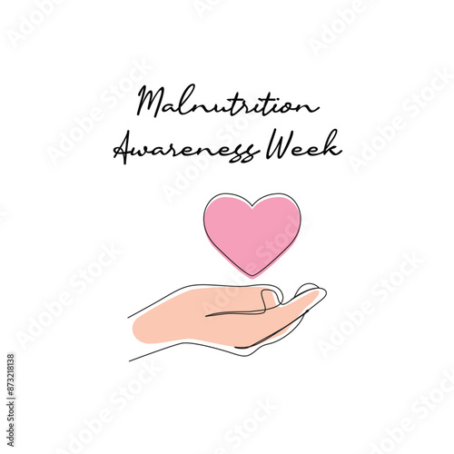 line art of Malnutrition Awareness Week good for Malnutrition Awareness Week celebrate. line art.