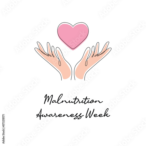 line art of Malnutrition Awareness Week good for Malnutrition Awareness Week celebrate. line art.