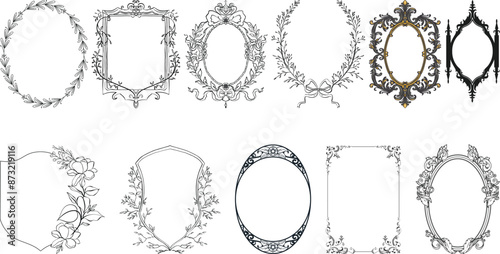Decorative frames collection set