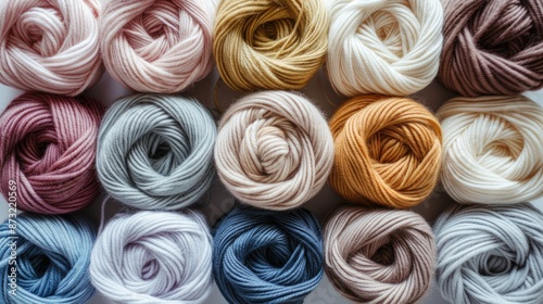 Monochromatic design of yarn for gender neutral knitting on a white backdrop