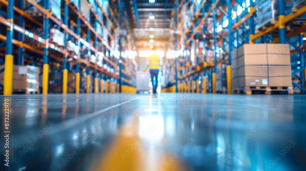 Efficient Plant Workers Managing Logistics in Bright Contemporary Warehouse with Minimalist Design and Blurred Background Efficient Plant Workers Managing Logistics in Bright Contemporary Warehouse with Minimalist Design and Blurred Background