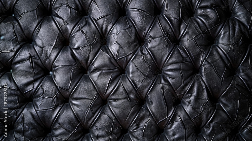 Texture pattern of black leather background