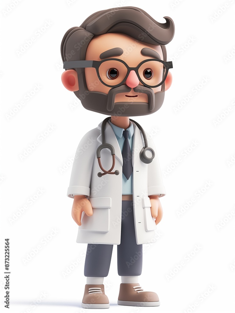 Research Scientist male, Full body character, 3D render illustration, Clip art, academia, isolated on white background Research Scientist male, Full body character, 3D render illustration, Clip art, academia, isolated on white background