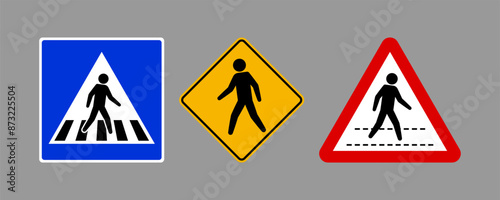 Pedestrian Crossing Sign Set