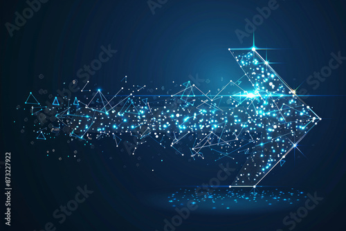 The arrow as a symbol of growth and movement. The concept of a successful business