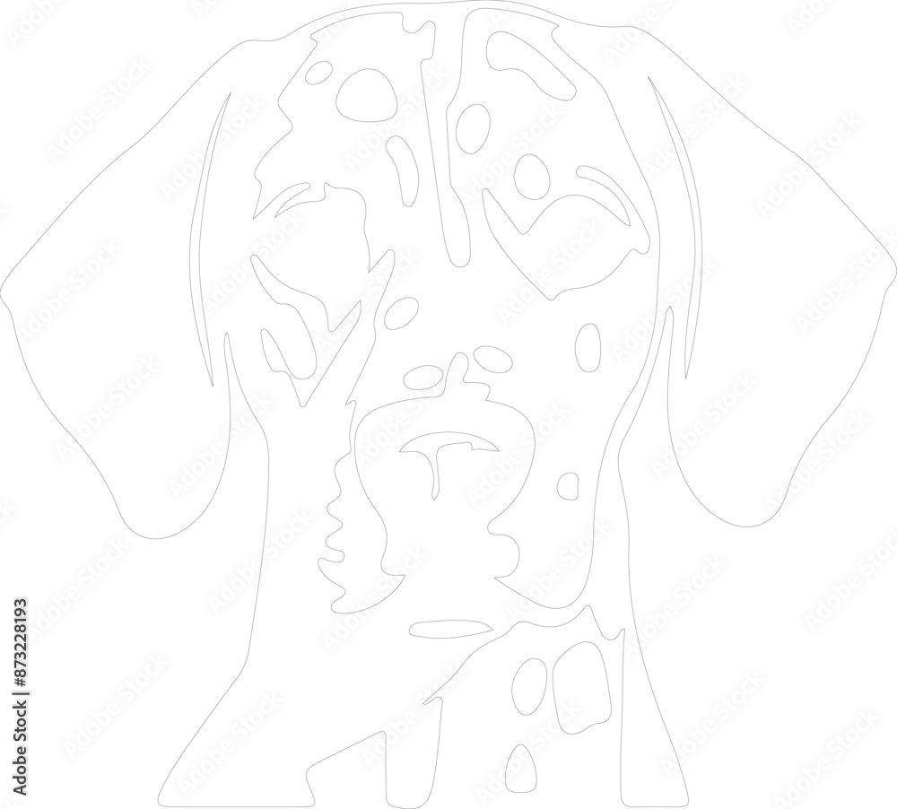 Dalmatian outline Dalmatian outline